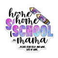 (2 Pack) Homeschool Mama Magnets - Funny Mom Wine Refrigerator Decor - School Parent Humor - Educator Life Item - 5 Inches On Longest Side - Thick Durable Magnet - Made in USA - MAG37333