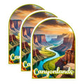 (3 Pack) Canyonlands Decals - National Park Decal - Landscape Decals - 3 Inches On Longest Side - Easy Peel & Apply - Made in USA - 3MCS0454