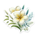 (2 Pack) Plumeria Magnets - Tropical Flower Art - Hawaiian Bloom Decor - Refrigerator Fridge Magnets - 5 Inches On Longest Side - Thick Durable Magnet - Made in USA - MAG20908