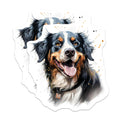 (2 Pack) Bernese Mountain Dog Magnets - Watercolor Dog Art - Happy Bernese Pet Lover Fridge Decor Animal Art - 5 Inches On Longest Side - Thick Durable Magnet - Made in USA - MAG26992