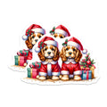 (2 Pack) Cavalier King Charles Spaniel Magnets - Christmas Puppy Decor - Holiday Dog Lover Refrigerator - 5 Inches On Longest Side - Thick Durable Magnet - Made in USA - MAG30921