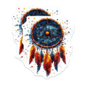 (2 Pack) Bohemian Dreamcatcher Magnets - Puzzle Mosaic Home Decor - Spiritual Energy Symbol - Vibrant Feather Art - 5 Inches On Longest Side - Thick Durable Magnet - Made in USA - MAG27846
