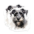 (2 Pack) Schnauzer Dog Watercolor Magnets - Pet Lover Home Decor - Dog Mom Dad Appreciation - 5 Inches On Longest Side - Thick Durable Magnet - Made in USA - MAG25495