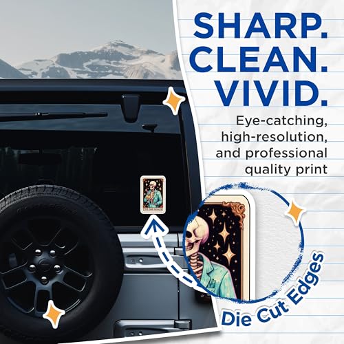 (2 Pack) The Dad Goals Stickers - Skull Drinking Cocktail Stickers - Funny Dad Humor - 5" On Longest Side - Sticks to Smooth Flat Surfaces - Made in USA - BMCS5379
