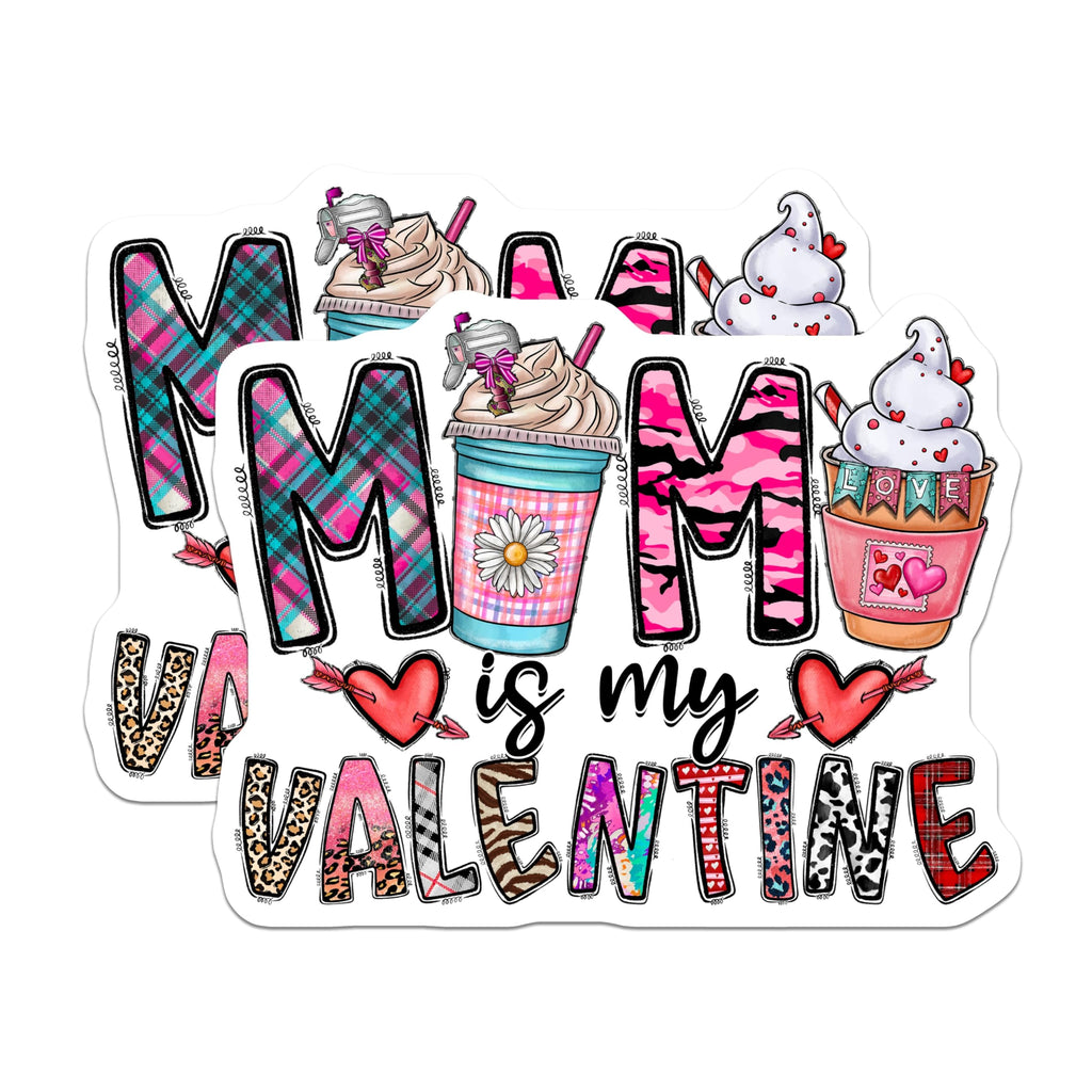 (2 Pack) Mom Valentine Magnets - Mother's Day Fridge Decor - Fun Mommy Appreciation Style - 5 Inches On Longest Side - Thick Durable Magnet - Made in USA - MAG28669