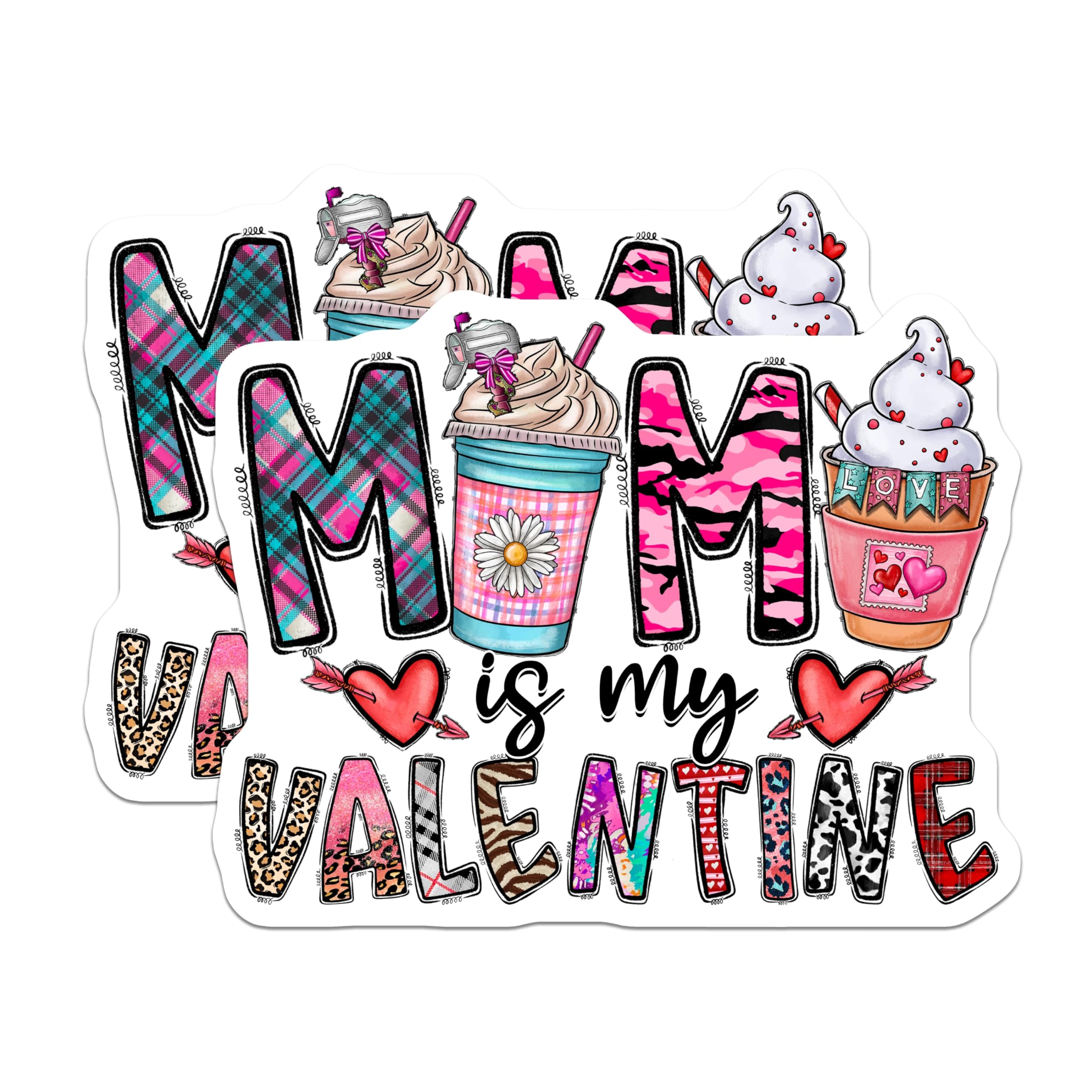 (2 Pack) Mom Valentine Magnets - Mother's Day Fridge Decor - Fun Mommy Appreciation Style - 5 Inches On Longest Side - Thick Durable Magnet - Made in USA - MAG28669
