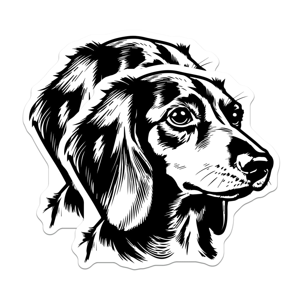 (2 Pack) Dachshund Dog Magnets - Wiener Dog Refrigerator Decor - Minimalist Black White Pet Art for Dog Lovers - 5 Inches On Longest Side - Thick Durable Magnet - Made in USA - MAG38342