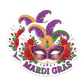 (2 Pack) Mardi Gras Magnets - Mask with Feathers - Decorative Festival Magnets - 5" On Longest Side - Premium Magnet - for Cars, Refrigerators, Toolboxes, Lockers - Made in USA - MAG16254