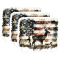 (3 Pack) American Hunting Decals - Deer Duck - Gun Lover Patriotic - Laptop Decal- 3 Inches On Longest Side - Easy Peel & Apply - Made in USA - 3MCS5718