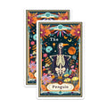 (2 Pack) Penguin Skeleton Magnets - Penguin Illustration - Quirky Animal Art - Space Fantasy - Colorful Kitchen Magnets - 5" On Longest Side - for Cars, Fridges, Toolboxes - Made in USA - MAG3706