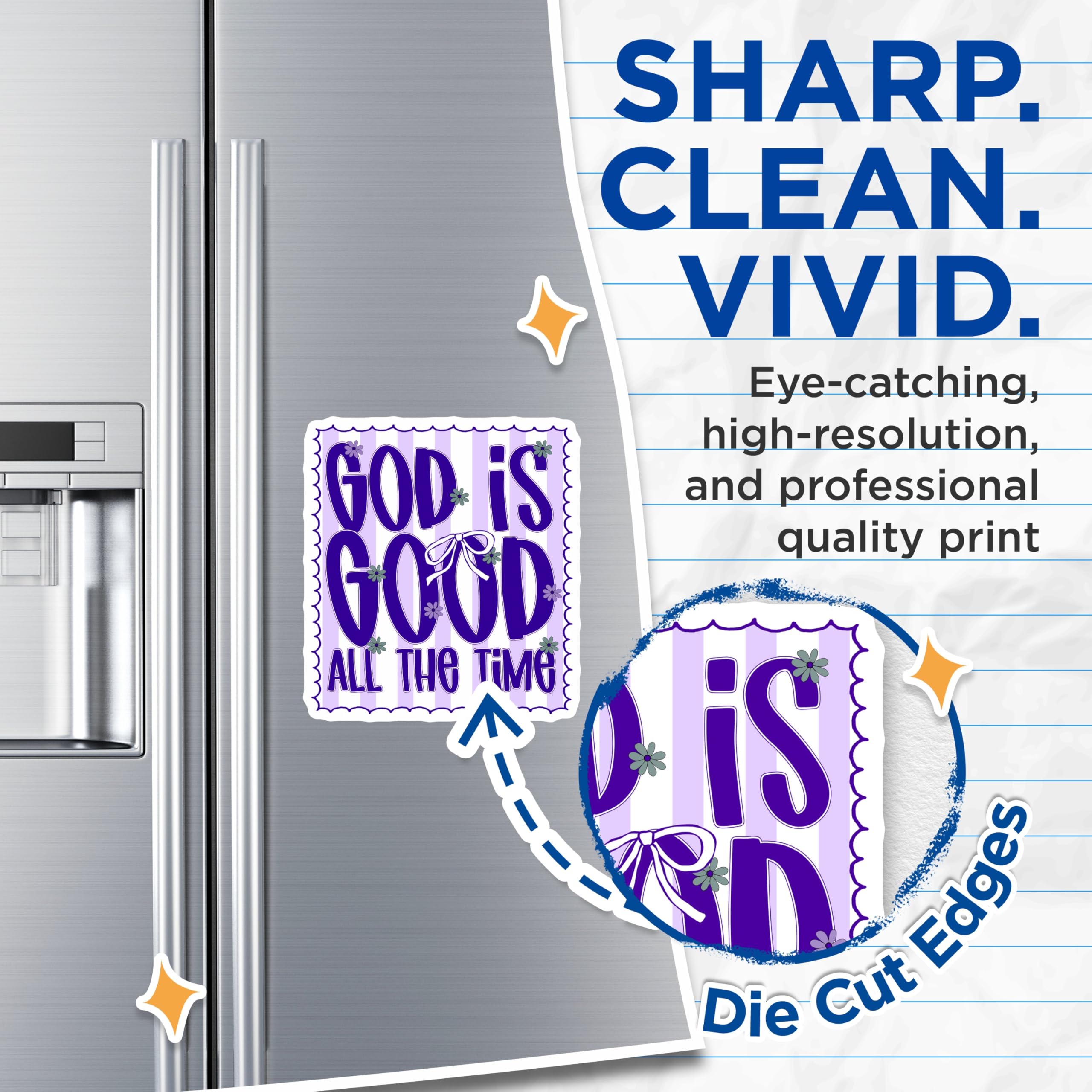 (2 Pack) God is Good Magnets - Christian Faith Decor - Inspirational Bible Quote Magnets - 5 Inches On Longest Side - Thick Durable Magnet - Made in USA - MAG26261