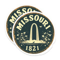 (2 Pack) Missouri Magnets - Gateway Arch Landmark - State Souvenir - Fridge Decor - 5" On Longest Side - Premium Magnet - for Cars, Refrigerators, Toolboxes, Lockers - Made in USA - MAG16242