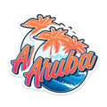(2 Pack) Aruba Magnets - Island Vacation - Tropical Decor Fridge Magnets - 5" On Longest Side - Premium Magnet - for Cars, Refrigerators, Toolboxes, Lockers - Made in USA - MAG17725