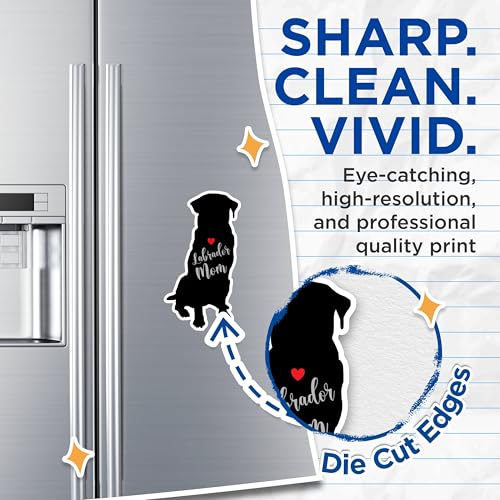 (2 Packs) Labrador Mom Magnets - Labrador Dog Breed Magnets - 5 Inches On Longest Side - Premium Magnet - for Fridges, Toolboxes, Cars - Made in USA - MAG2492