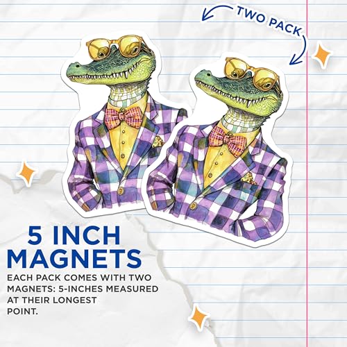 (2 Pack) Funny Animal Decor Magnet - 5" On Longest Side - Sticks to Smooth Flat Surfaces - Made in USA - MAG9501