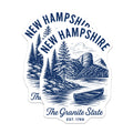 (2 Pack) New Hampshire Magnets - Granite State Landscape - Lake Mountain Cabin Decor - NH Home Souvenir - 5 Inches On Longest Side - Thick Durable Magnet - Made in USA - MAG21170
