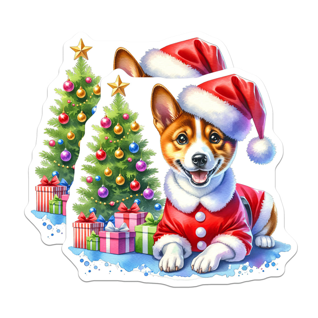 (2 Pack) Santa Corgi Magnets - Christmas Dog Decor - Holiday Fridge Accent - Corgi Lover Item - Festive Pet Present - 5 Inches On Longest Side - Thick Durable Magnet - Made in USA - MAG29118