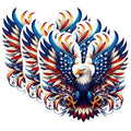 (3 Pack) American Eagle Decals - Patriotic Laptop Decal - USA Flag Stickers - 3 Inches On Longest Side - Easy Peel & Apply - Made in USA - 3MCS0994