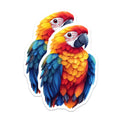 (2 Pack) Scarlet Macaw Magnets - Tropical Bird Art - Vibrant Home Decor - 5 Inches On Longest Side - Thick Durable Magnet - Made in USA - MAG25265