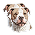 (2 Pack) Pitbull Magnets - Dog Lover Decor - Pet Parent Refrigerator Art - 5 Inches On Longest Side - Thick Durable Magnet - Made in USA - MAG30790