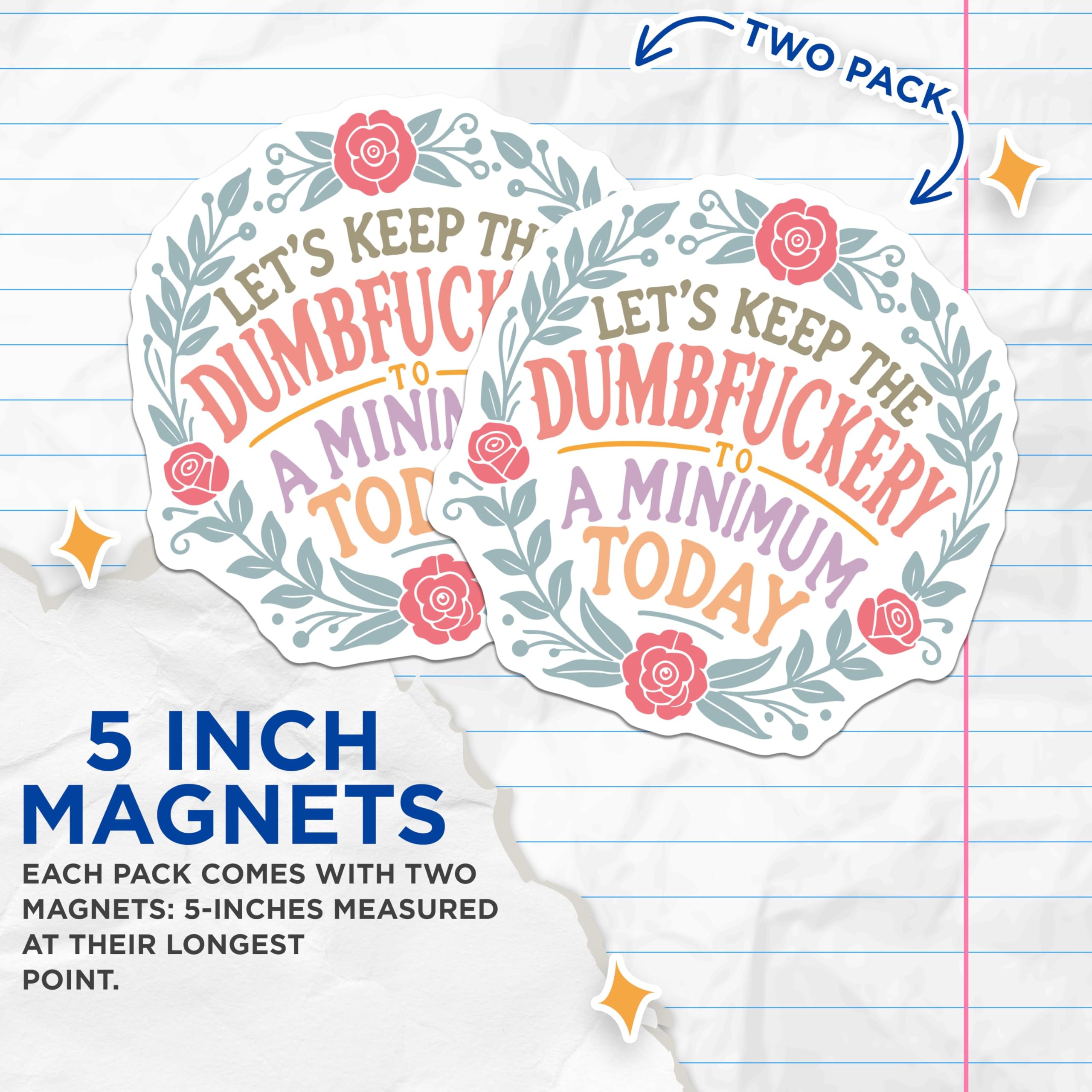 (2 Pack) Motivational Quote Magnets - Positive Affirmation Magnets - Decorative Fridge Magnets - 5" On Longest Side - for Cars, Refrigerators, Toolboxes, Lockers - Made in USA BMCS3428