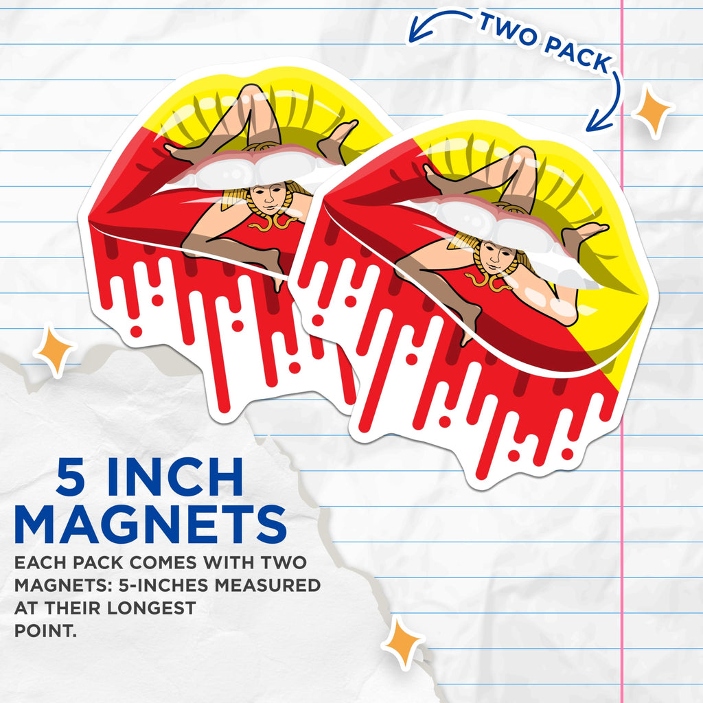 (2 Pack) Trinacria Symbol Magnets - Sicilian Flag Art - Regional Pride Fridge Decor - 5" On Longest Side - Premium Magnet - for Cars, Refrigerators, Toolboxes, Lockers - Made in USA - MAG18818