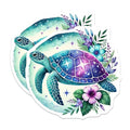 (2 Pack) Sea Turtle Galaxy Magnets - Ocean Animal Magnets - Ative Turtle Magnets - 5" On Longest Side - for Cars, Fridges, Toolboxes - Made in USA - MAG4497