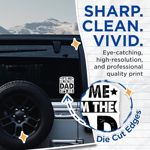 (2 Pack) Dad Fixer of All Things Stickers - Funny Dad Meme Stickers - Father's Day Gift for Dad from Kids - 5" On Longest Side - Sticks to Smooth Flat Surfaces - Made in USA - BMCS4111