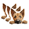 (3 Pack) Terrier Dog Decals - Cute Dog Stickers - Laptop Decals - 3 Inches On Longest Side - Easy Peel & Apply - Made in USA - 3MCS8628