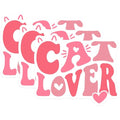 (3 Pack) Cat Lover Decals - Feline Devotee - Laptop Decal - 3 Inches On Longest Side - Easy Peel & Apply - Made in USA - 3MCS2158