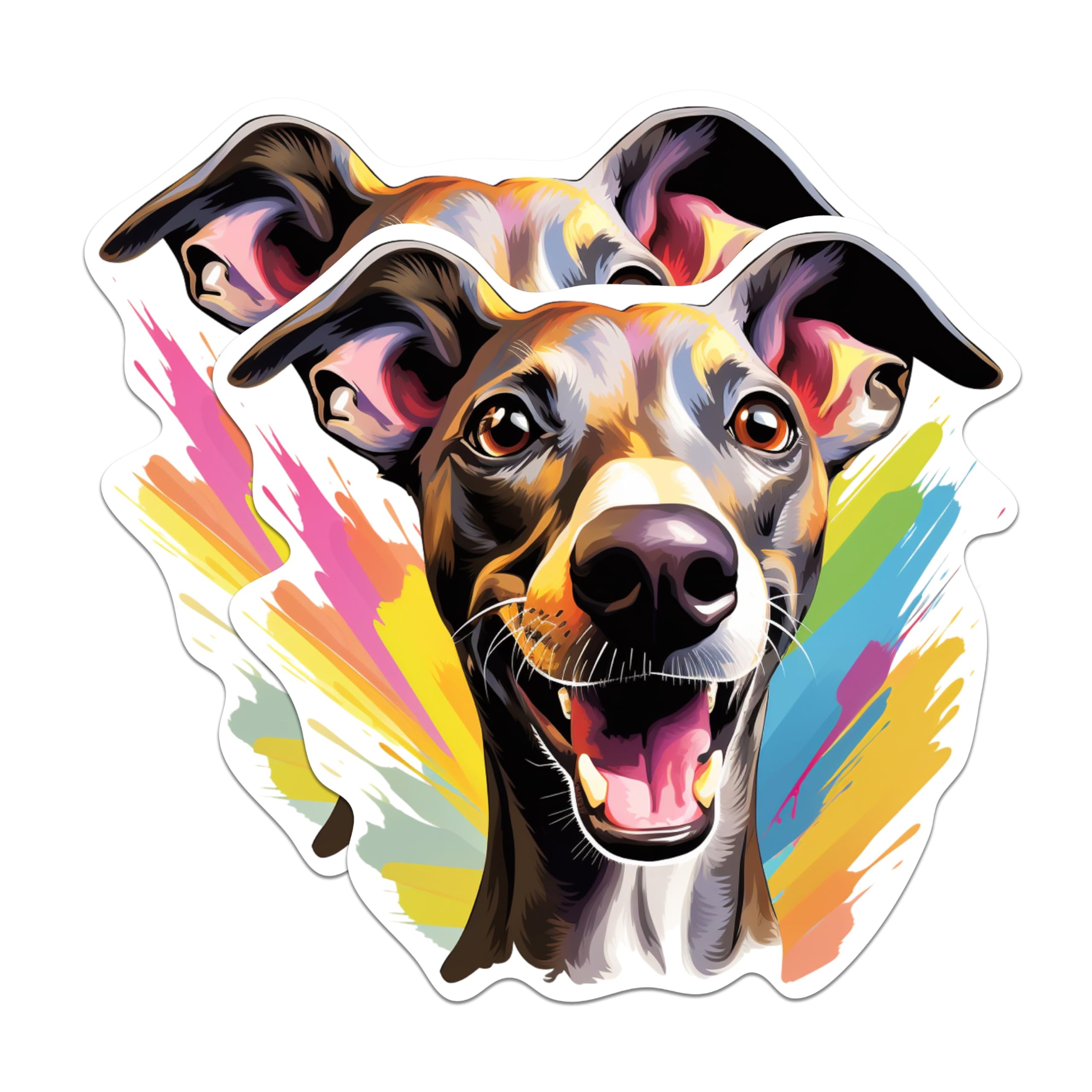 (2 Pack) Italian Greyhound Dog Breed Magnets - 5 Inches On Longest Side - Choose from Over 100 Dog Breeds - for Cars, Refrigerators, Toolboxes - Made in USA - MAG1884