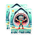 (2 Pack) Stay Positive Stickers - Motivational Shark Sticker - Inspirational Beach Theme - 5" On Longest Side - Sticks to Smooth Flat Surfaces - Made in USA - BMCS9683