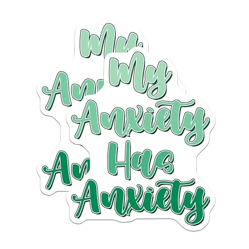 (2 Pack) My Anxiety Has Anxiety Magnets - Mental Health Awareness - 5" On Longest Side - for Cars, Fridges, Toolboxes - Made in USA - MAG7674