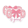 (2 Pack) God is Good Magnets - Christian Fridge Decor - Faith Affirmation Reminder Pink Bible Verse Quote - 5 Inches On Longest Side - Thick Durable Magnet - Made in USA - MAG30116