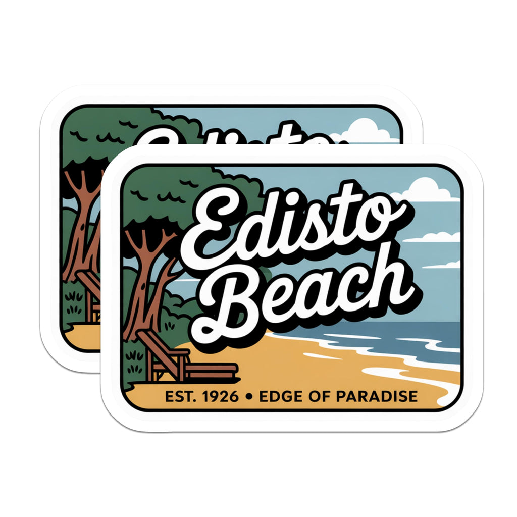 (2 Pack) Edisto Beach Magnets - Coastal South Carolina Fridge Decor - Unique Souvenir - 5" On Longest Side - Premium Magnet - for Cars, Refrigerators, Toolboxes, Lockers - Made in USA - MAG18302