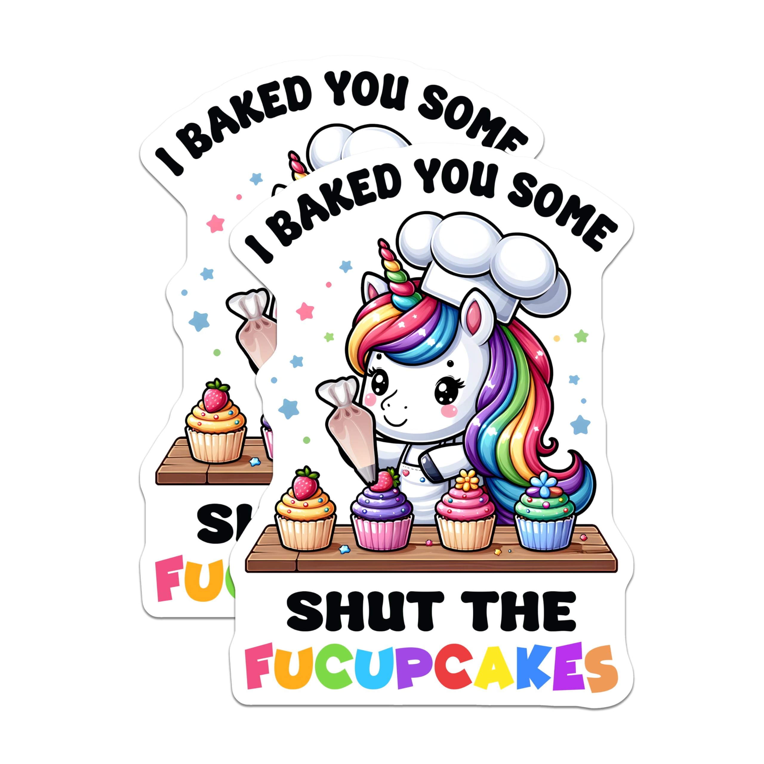(2 Pack) Unicorn Magnet - Colorful Kitchen - Cute Unicorn Decor - Bakery Art Magnet - Vibrant Decor - 5" On Longest Side - for Cars, Fridges, Toolboxes - Made in USA - MAG5647