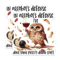 (2 Pack) Funny Owl Magnets - Wine Lover Decor - Sarcastic Quote Adult Humor - 5 Inches On Longest Side - Thick Durable Magnet - Made in USA - MAG39979