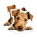 (2 Pack) Cute Puppy Decor Magnet - 5" On Longest Side - Sticks to Smooth Flat Surfaces - Made in USA - MAG10213