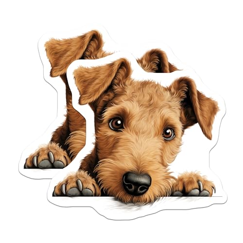 (2 Pack) Cute Puppy Decor Magnet - 5" On Longest Side - Sticks to Smooth Flat Surfaces - Made in USA - MAG10213