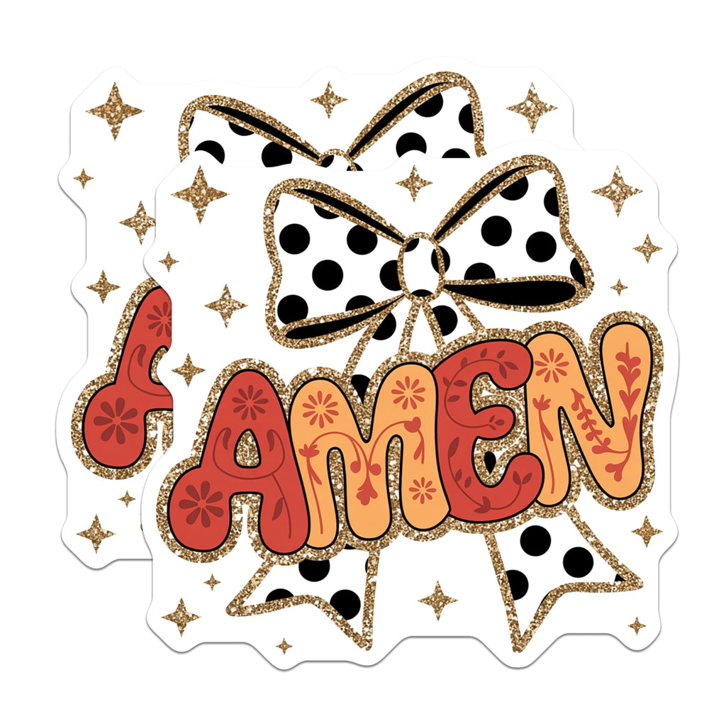 (2 Pack) Amen Faith Magnets - Boho Christian Decor - Spiritual Refrigerator Accessory - 5 Inches On Longest Side - Thick Durable Magnet - Made in USA - MAG29691