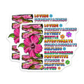 (2 Pack) Mom Affirmation Magnets - Mothers Day Appreciation - Pink Cow Print Decor - 5 Inches On Longest Side - Thick Durable Magnet - Made in USA - MAG26432