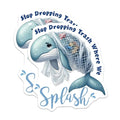(2 Pack) Whale Ocean Conservation Stickers - Save The Ocean - Marine Life Awareness - 5" On Longest Side - Sticks to Smooth Flat Surfaces - Made in USA - BMCS7949