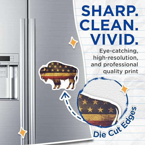 (2 Pack) Patriotic Animal Decor Magnet - 5" On Longest Side - Sticks to Smooth Flat Surfaces - Made in USA - MAG9568