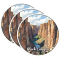 (3 Pack) Black Canyon Decals - National Park Art - Laptop Decals - 3 Inches On Longest Side - Easy Peel & Apply - Made in USA - 3MCS0501
