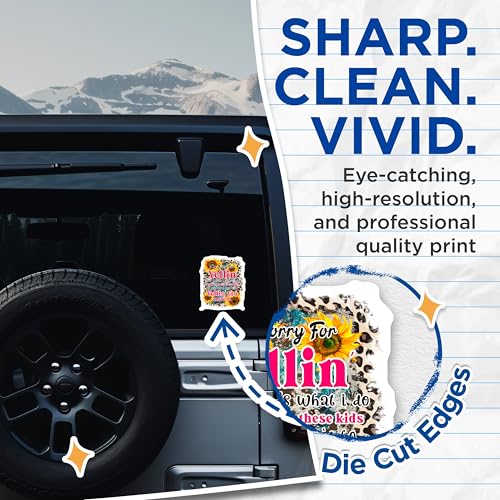 (2 Pack) Sorry for Yellin' Stickers - Funny Mom Life - Humor Parenting Decal - 5" On Longest Side - Sticks to Smooth Flat Surfaces - Made in USA - BMCS5694