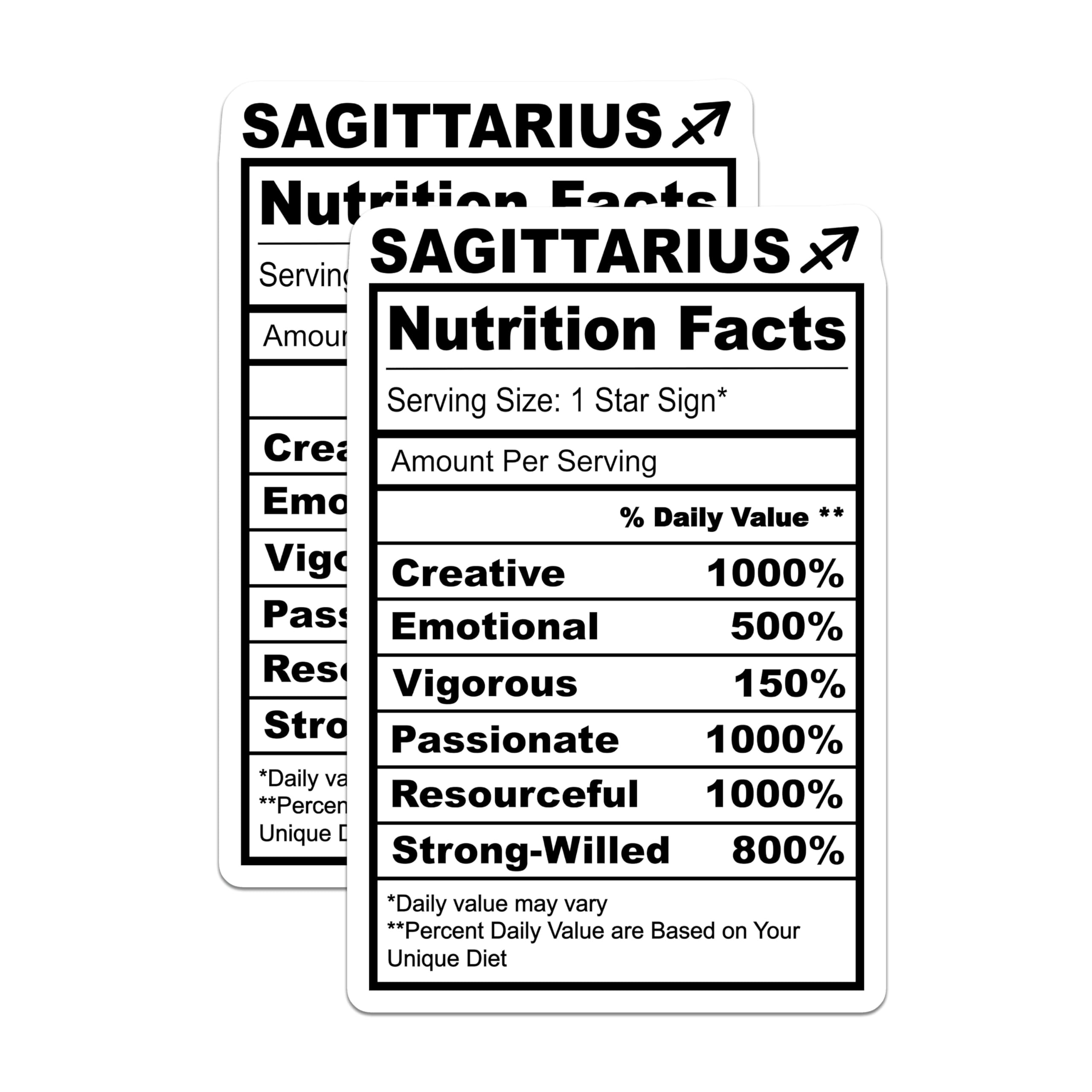 (2 Pack) Sagittarius Magnets - Zodiac Sign Decor - Astrology Symbol Magnet - 5" On Longest Side - Premium Magnet - for Cars, Refrigerators, Toolboxes, Lockers - Made in USA - MAG14790