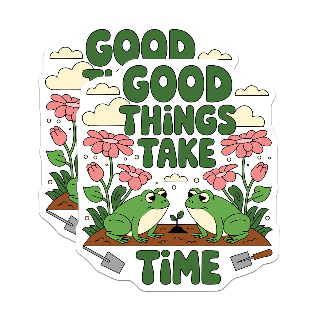 (2 Pack) Frog Magnets - Motivational Frog - Cute Frog Refrigerator Magnets - 5" On Longest Side - Premium Magnet - for Cars, Refrigerators, Toolboxes, Lockers - Made in USA - MAG16662