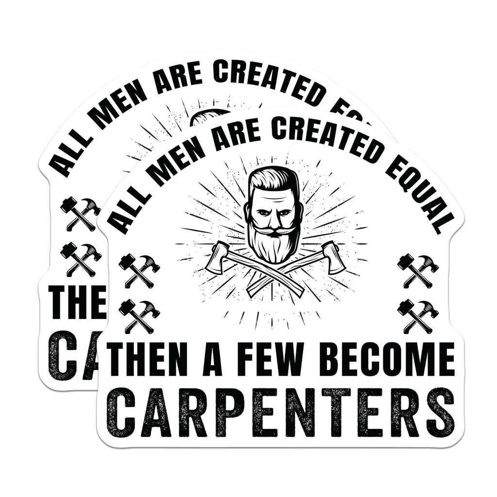 (2 Pack) Carpenter Magnets - Funny Tradesman Quote - Woodworker Handyman Tool Decor - Man Cave Builder Slogan - 5 Inches On Longest Side - Thick Durable Magnet - Made in USA - MAG22018