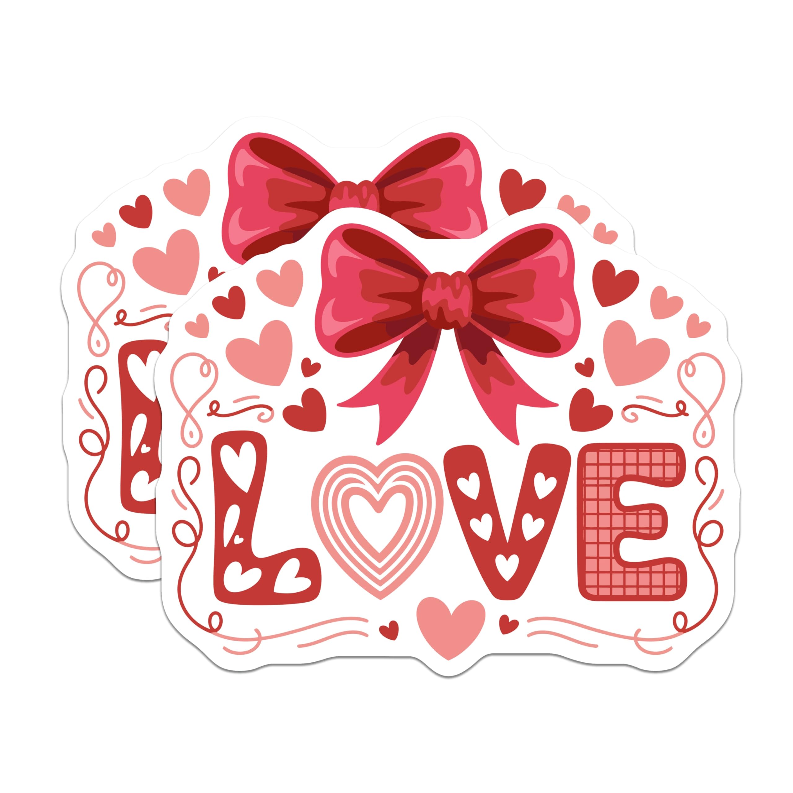 (2 Pack) Love Magnets - Heart Magnets - Valentine's Day Magnets - 5" On Longest Side - Premium Magnet - for Cars, Refrigerators, Toolboxes, Lockers - Made in USA - MAG15495
