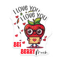(2 Pack) I Love You Berry Much Magnets - Cute Strawberry Pun - Valentine's Day Decor - Anniversary Present - 5 Inches On Longest Side - Thick Durable Magnet - Made in USA - MAG38097